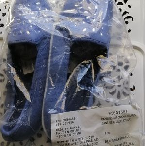 NEW Slip-on Chaussures-Blue, Bedazzled size 6